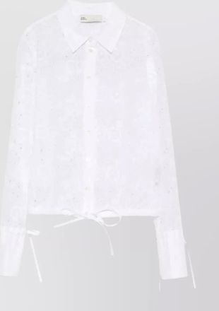 Tory Burch cotton broderie anglaise long-sleeve shirt