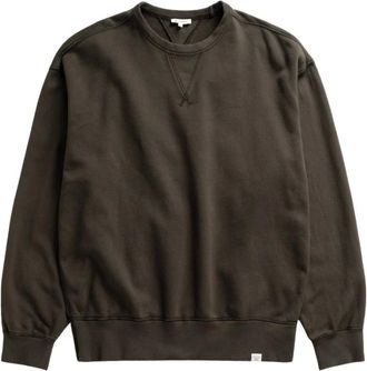 Norse Projects Hoodies & sweatvesten, Heren, Groen, M, Katoen, Gilja Geborsteld Diagonaal Katoen Fleece Sweatshirt
