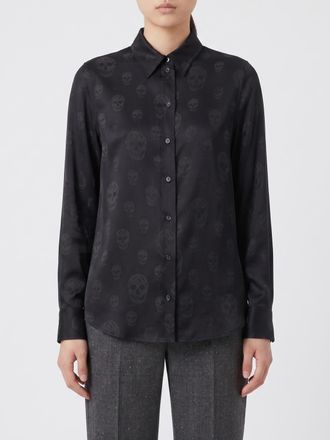 Alexander McQueen Camicia McQueen in viscosa con stampa Skull