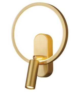 OEM Elyptica - Lampada Da Parete Rotonda A Led Da 26 Cm, 10w, In Ottone