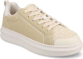 Journee Collection Meeya Woven Casual Sneaker in Natural at Nordstrom Rack, Size 7.5
