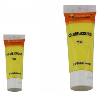 Trade Shop Trade Shop - Set 6pz Pittura Acrilica Vernice Confezione Colore Giallo Limone Tubo 75ml 07490