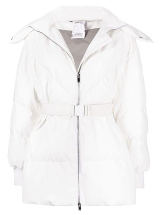 Stella McCartney Kayla padded coat - women - Polyethylene/Cotton/Polyamide/Virgin Wool/Viscose - 38 - White