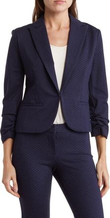 Amanda + Chelsea AMANDA AND CHELSEA Ponte Scrunch Jacket in Navy /White at Nordstrom Rack, Size X-Small