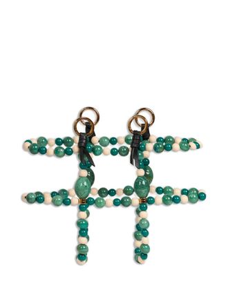 Etro marble-embellished cage bag - Green