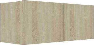 vidaXL Vidaxl - Mueble Para Tv Madera Contrachapada Color Roble 80x30x30 Cm