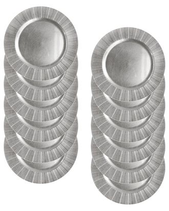 American Atelier Dnu American Atelier Set Of 12 Burst Charger Plates