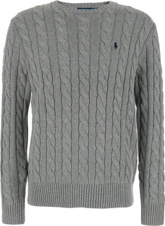 Polo Ralph Lauren Trui met ronde hals - Heren - Ronde hals truien - Grijs - L - Katoen - Truien & Vesten