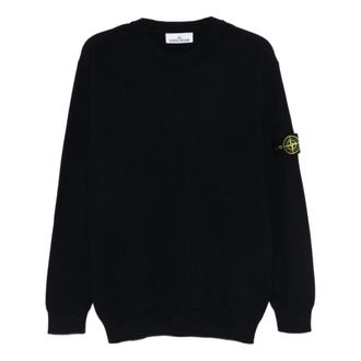 Stone Island Round-neck Knitwear, male, Black, Size: XL Round-neck Knitwear