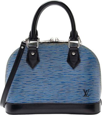 Louis Vuitton Epi Leather Denim Alma Bb Satchel (Authentic Pre-Loved)