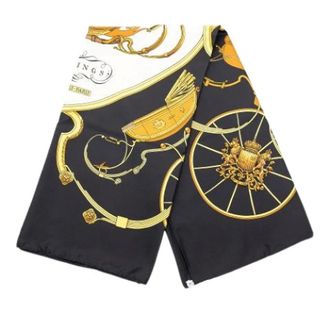 Herm&egrave;s Pre-owned Scarves, female, Black, Size: ONE SIZE Pre-owned Springs Scarf