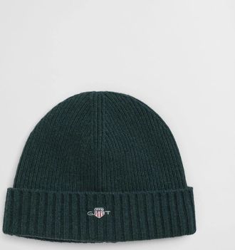GANT Mens GANT Unisex Shield Wool Beanie - 374 Tartan Green - Size: ONE size