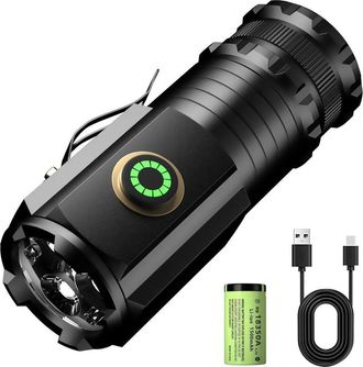 OEM Linterna Led Mini Extremadamente Brillante, 5000 L&uacute;menes, Recargable, 5 Modos De Iluminaci&oacute;n, Linterna Peque&ntilde;a Con Imanes Y Larga Duraci&oacute;n De La Bater