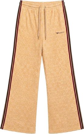 Carlo Colucci Pantaloni della tuta in velluto con motivo a scacchi - - Trousers - Uomo - Beige - S