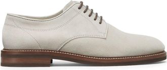 Brunello Cucinelli panelled suede derby shoes - men - Leather/Suede/Leather - 40 - Neutrals