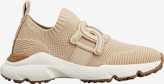 Tod's Slip-On-Strick- und Ledersneakers Kate