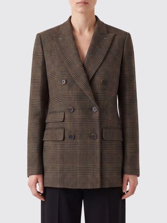 Max Mara Blazer doppiopetto in pura lana con motivo Principe di Galles