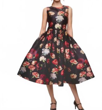 byTiMo Womens Taffeta Midi Dress In Poppy