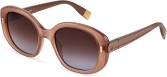 Furla Sfub 10 06Xm Zonnebril - Dames - Zonnebrillen - Bruin - 54 MM - Accessoires
