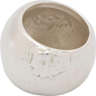 ALIGHIERI Rings, female, White, ONE SIZE, Chunky Silver-tone Embossed Ring