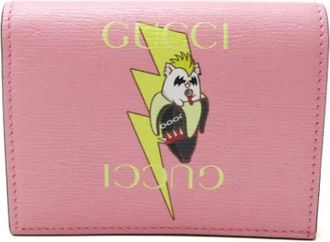 Gucci Tweedehands leren portemonnees - Dames - Vintage Accessoires - Roze - ONE Size - Vintage