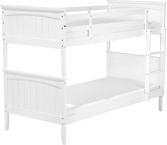 Beliani Beliani - Letto A Castello Bianco In Legno Di Pino Con Scala 90 X 200 Cm Albon