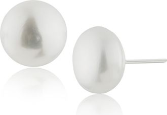 Jardin Sterling Silver Cultured Freshwater Pearl Stud Earrings in White/Silver at Nordstrom Rack