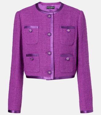 Dolce & Gabbana Giacca in tweed di misto cotone e seta