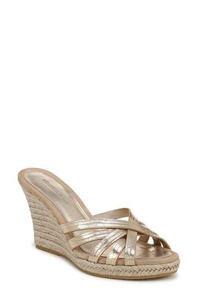 Veronica Beard Phylina Wedge Sandal in Gold at Nordstrom, Size 5.5