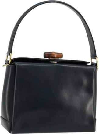 Gucci Pre-owned Vintage Handbag - Dames - Vintage Handtas - Blauw - ONE Size - Leer - Vintage