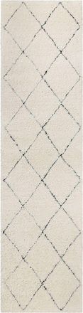 Wecon Home Alfombra tejida bereber color crudo y negro 300x80
