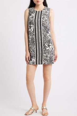 Lilly Pulitzer Edita Print Sleeveless Shift Minidress in Onyx Lots To Spot at Nordstrom, Size 12