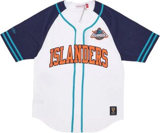 Mitchell & Ness NHL Oefendag Baseballshirt Wit - Heren - T-shirts - Veelkleurig - XL - Katoen - Tops