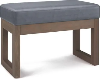 Simpli Home Milltown 27In Contemporary Rectangle Footstool Ottoman Bench