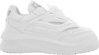Versace Mens White Leather Odyssea Sneakers