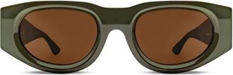 Thierry Lasry Stijlvolle zonnebril voor modeliefhebbers - unisex - Zonnebrillen - Groen - 50 MM - Accessoires