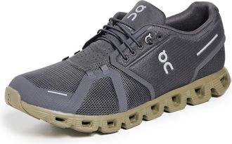 On Mens Cloud 5 Textile Synthetic Eclipse Grove Trainers 7.5 UK