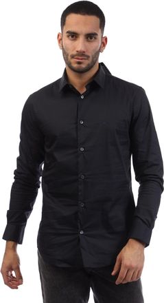 Emporio Armani Mens Emporio Armani Stretch Nylon-Blend Shirt in Navy