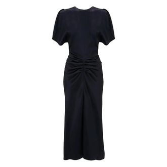 Victoria Beckham Midi Dresses, female, Blue, Size: 2XS Dress Victoria Beckham