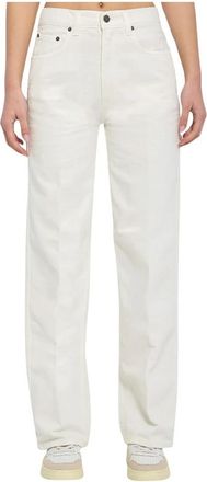 Haikure Worker Straight Jeans - Dames - Regular Fit Jeans - Wit - W28 - Katoen - Jeans