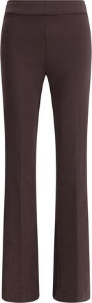 Avenue Montaigne Womens Pants Flared Stretch Brown Elastane Trousers