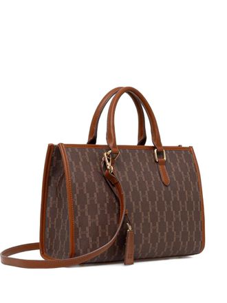 Silvian Heach monogram-patterned tote bag - Brown