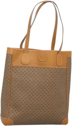 Gucci Pre-owned Leather gucci-bags - Dames - Vintage Shopper - Beige - ONE Size - Leer - Vintage