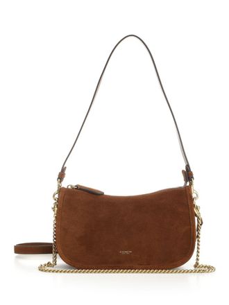 Coach Suede Waverly Bag Shoulder Bags Brown