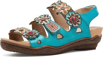 L'Artiste by Spring Step Bethie Womens Wedge Shoes Turquoise : EU 42 (US Womens 10.5-11) M, Leather