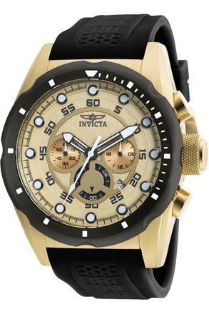 Invicta Speedway 69839 Herenhorloge - Quartz Uurwerk - Staal met Gouden Wijzerplaat - 50 mm