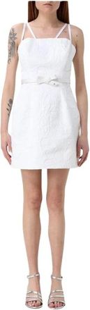 Elisabetta Franchi Vestido Casual de Poli&eacute;ster - Dresses - Mujer - Blanco - M