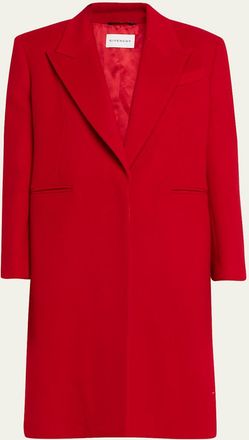 Givenchy Single-Breasted Mid-Length Wool Coat