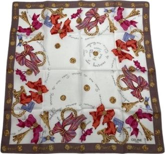 Celine Pre-owned Scarves, female, Multicolor, Size: ONE SIZE Pre-owned Silk Scarf