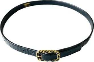 Chanel Pre-owned Leather belts - Dames - Vintage Accessoires - Zwart - ONE Size - Leer - Vintage